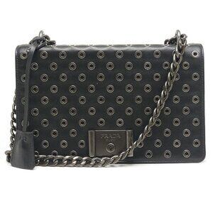 Prada Chain Shoulder Bag 1 Bd009 Black with Metal Punching